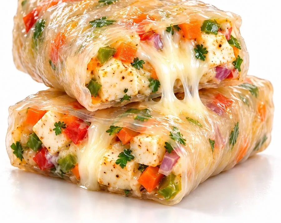 Cheesy paneer crystal bites