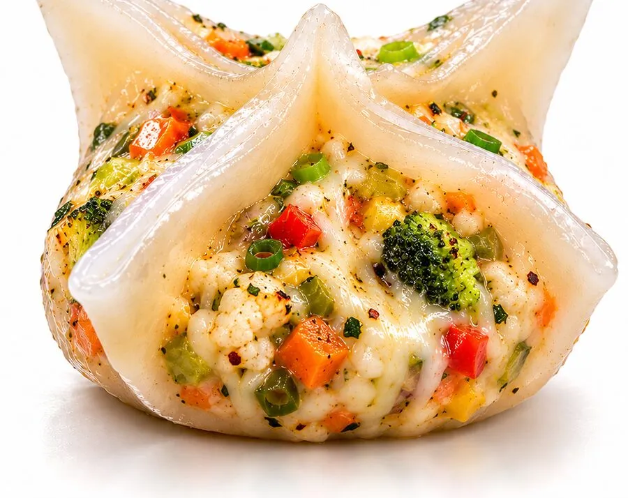 Cheesy exotic veg dimsum